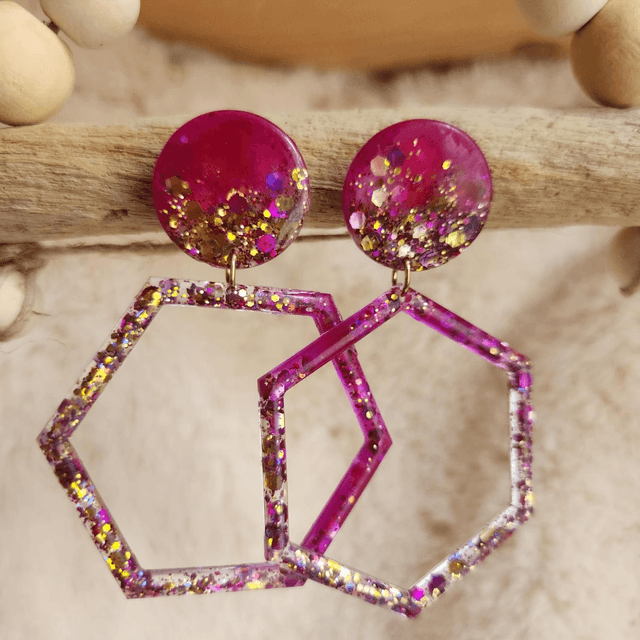 Grands Pendants hexagonaux 