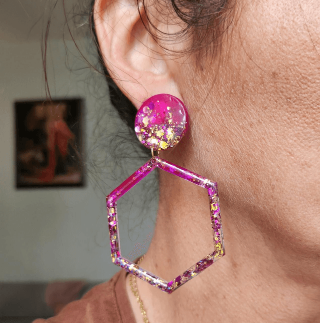 Grands Pendants hexagonaux 