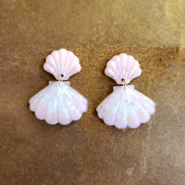 
Boucles d’oreilles “Écume de lune”