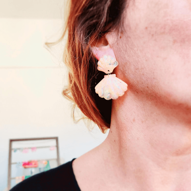 
Boucles d’oreilles “Écume de lune”